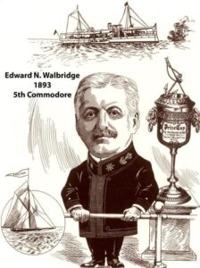 Black‑and‑white portrait of a yacht club commodore