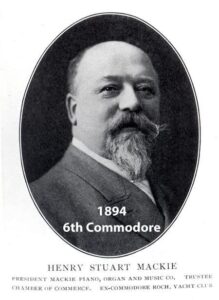 Black‑and‑white portrait of a yacht club commodore